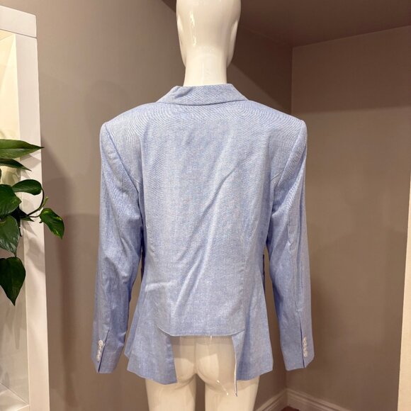 Light Blue Linen Blazer - Picture 3 of 4